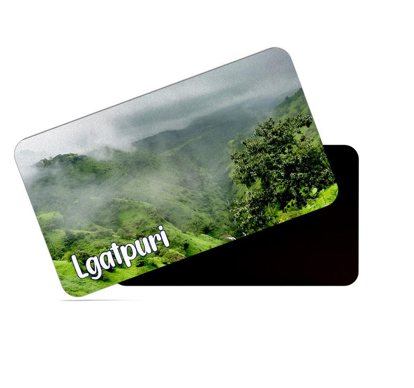dhcrafts Rectangular Rubber Fridge Magnet / Magnetic Card Multicolor Maharashtra Igatpuri D2 Design Pack of 1 (8.6cm x 5.4cm)